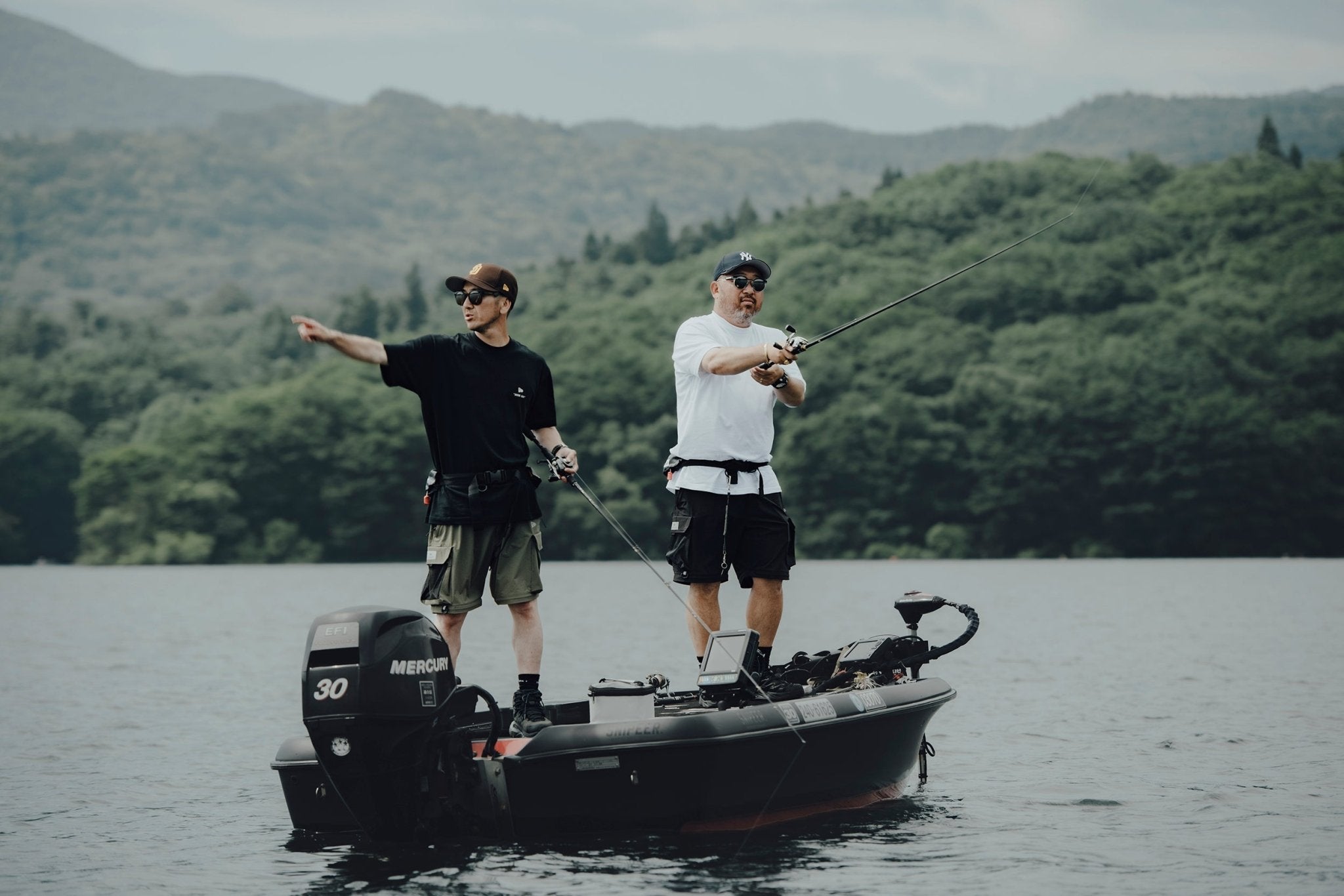 フィールド 2Way トラックパンツ Angler Collection ブラック 【ニューエラ アウトドア】 3