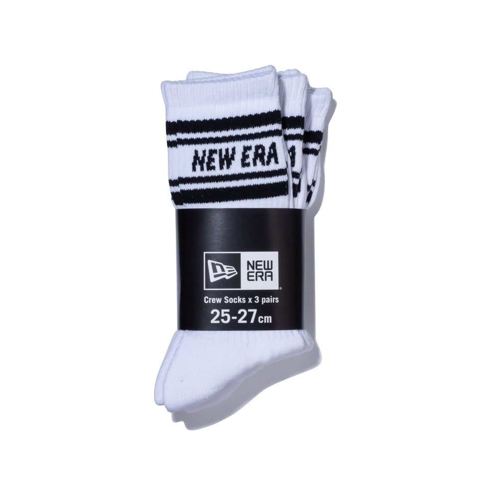 ソックス クルー 3ペア ライン ホワイト - 13517761-2123 | NEW ERA ニューエラ公式オンラインストア