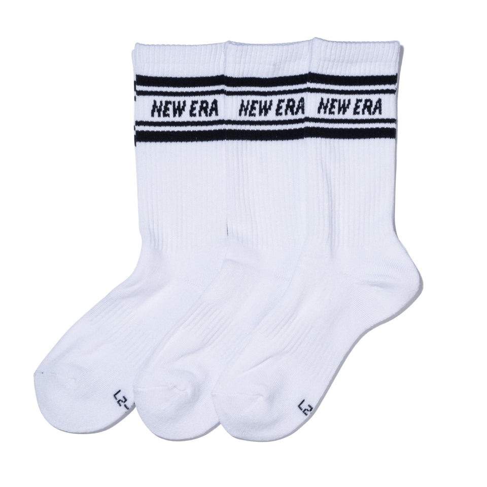 ソックス クルー 3ペア ライン ホワイト - 13517761-2123 | NEW ERA ニューエラ公式オンラインストア