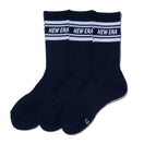 ソックス クルー 3ペア ライン ネイビー - 13517762-2123 | NEW ERA ニューエラ公式オンラインストア