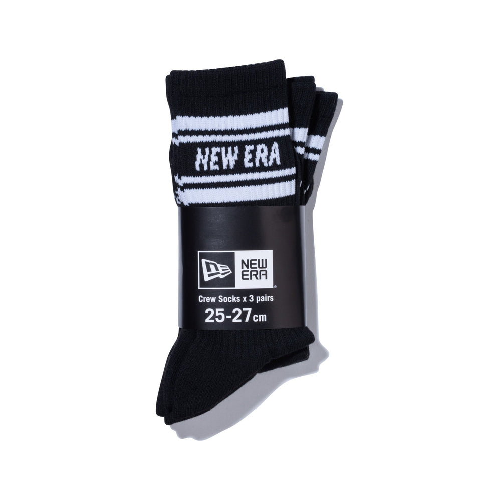 ソックス クルー 3ペア ライン ブラック - 13517763-2123 | NEW ERA ニューエラ公式オンラインストア