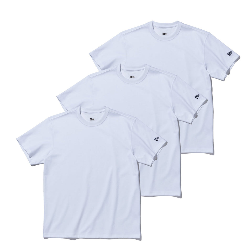 3-Pack 半袖 パフォーマンス Tシャツ ホワイト - 13561859-S | NEW ERA ニューエラ公式オンラインストア