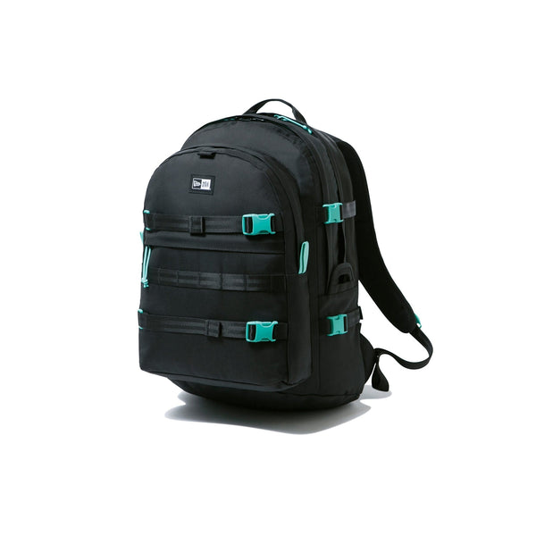 newera キャリアパック 35L ブラック/ミントブルー 35l-12326090-osfa-new-era-