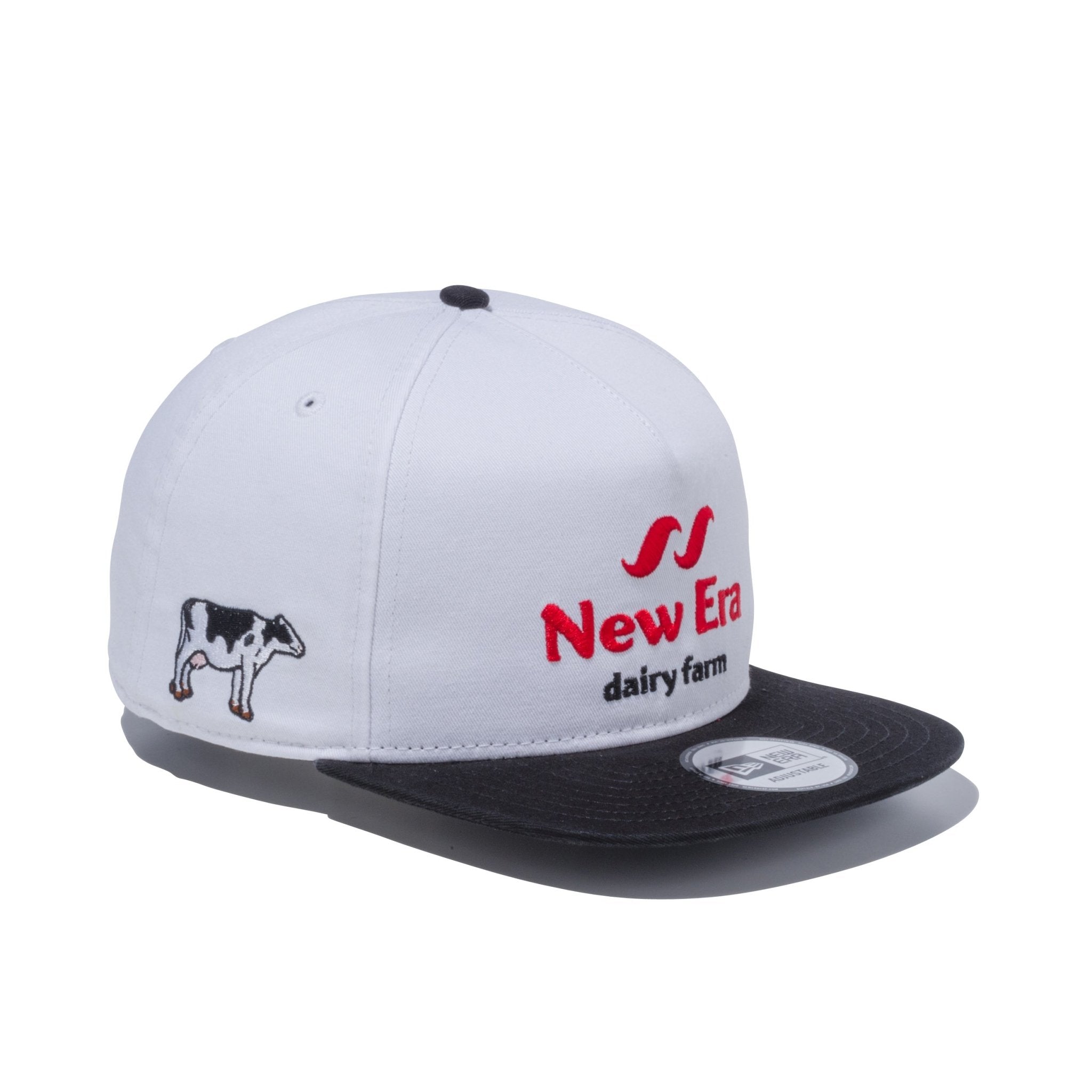 5-Panel Square Visor デイリーファーム New Era ロゴ ホワイト