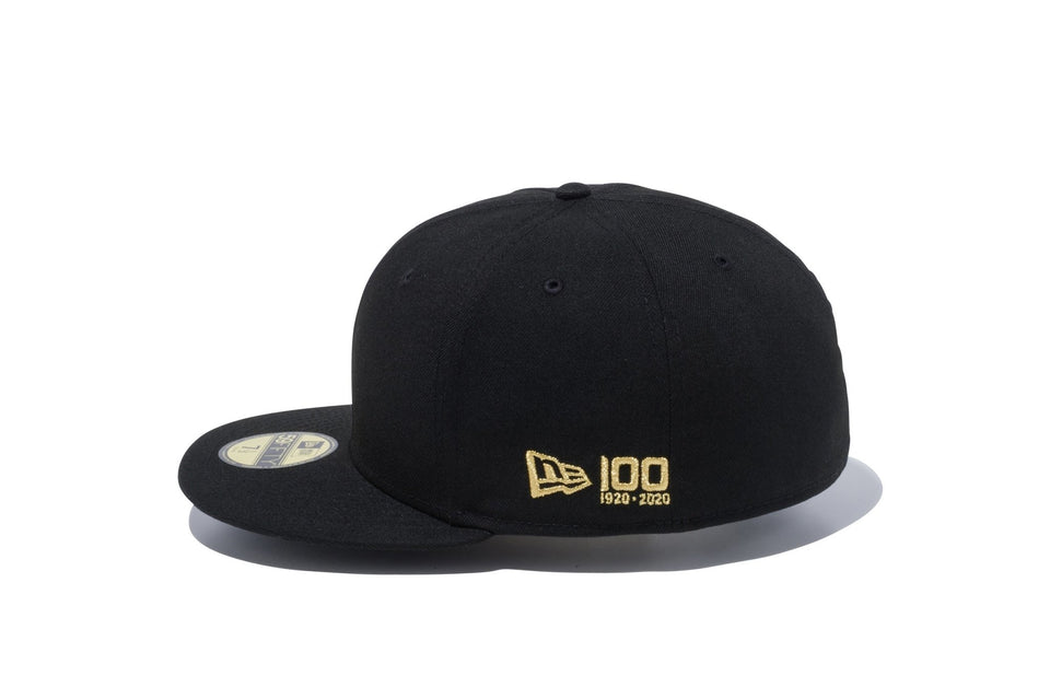 【ストア限定】 59FIFTY ニューエラ 100周年ロゴ サイド ブラック × ゴールド - 12479437-700 | NEW ERA ニューエラ公式オンラインストア