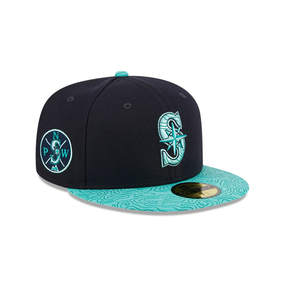 59FIFTY 2023 MLB All-Star Game Fan Pack シアトル・マリナーズ ネイビー プリントバイザー