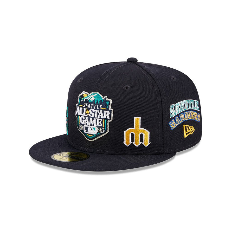 59FIFTY 2023 MLB All-Star Game Fan Pack シアトル・マリナーズ オールオーバーロゴ ネイビー エメラルドグリーンアンダーバイザー - 13570910-700 | NEW ERA ニューエラ公式オンラインストア