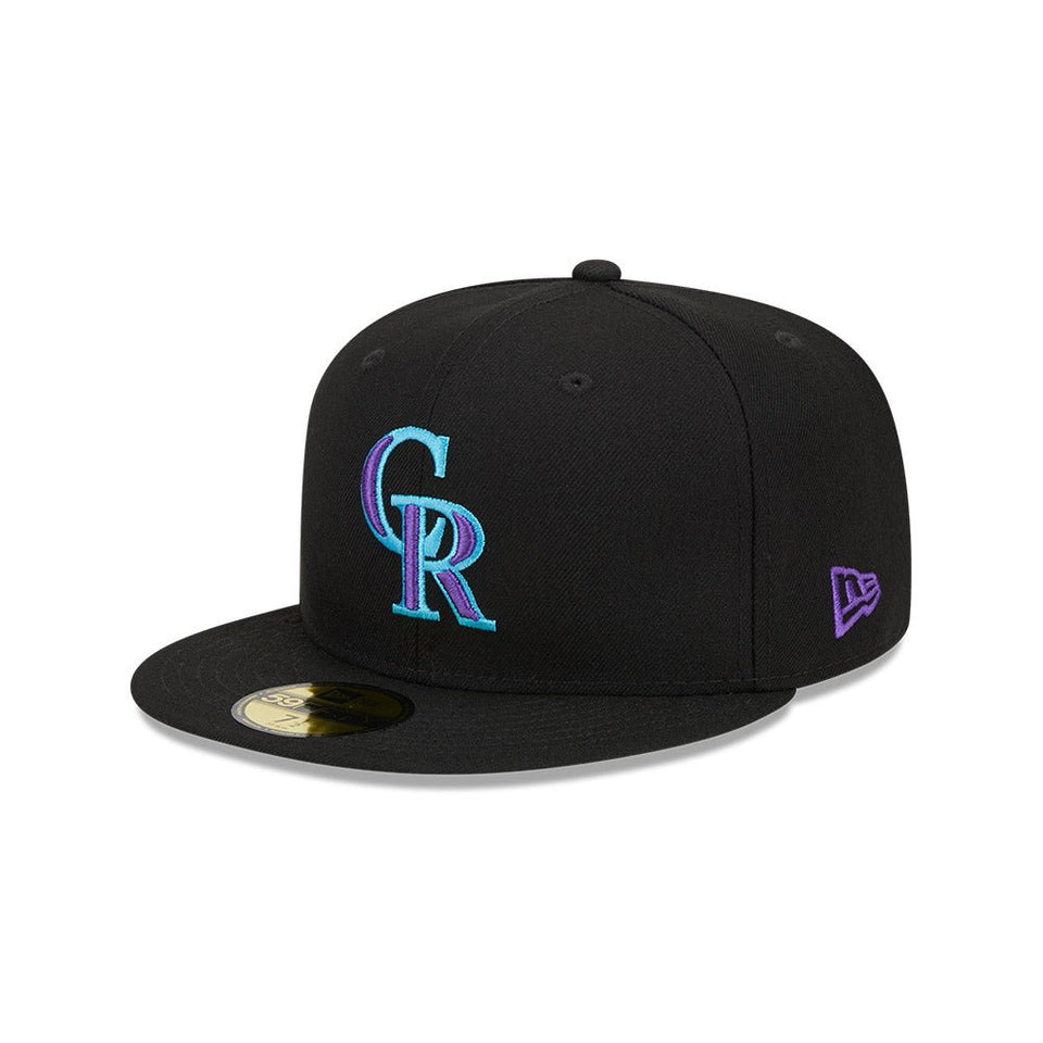 59FIFTY オーセンティック 2023 MLB Father's Day コロラド・ロッキーズ ブラック ライトブルーアンダーバイザー