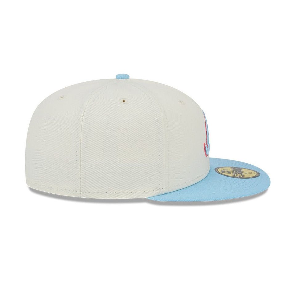 59FIFTY 2Tone Color Pack アトランタ・ブレーブス クロームホワイト ライトブルーバイザー - 13497994-700 | NEW ERA ニューエラ公式オンラインストア