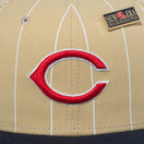 59FIFTY 59FIFTY DAY クーパーズタウン シンシナティー・レッズ ベガスゴールドピンストライプ ネイビーバイザー - 13682203-700 | NEW ERA ニューエラ公式オンラインストア
