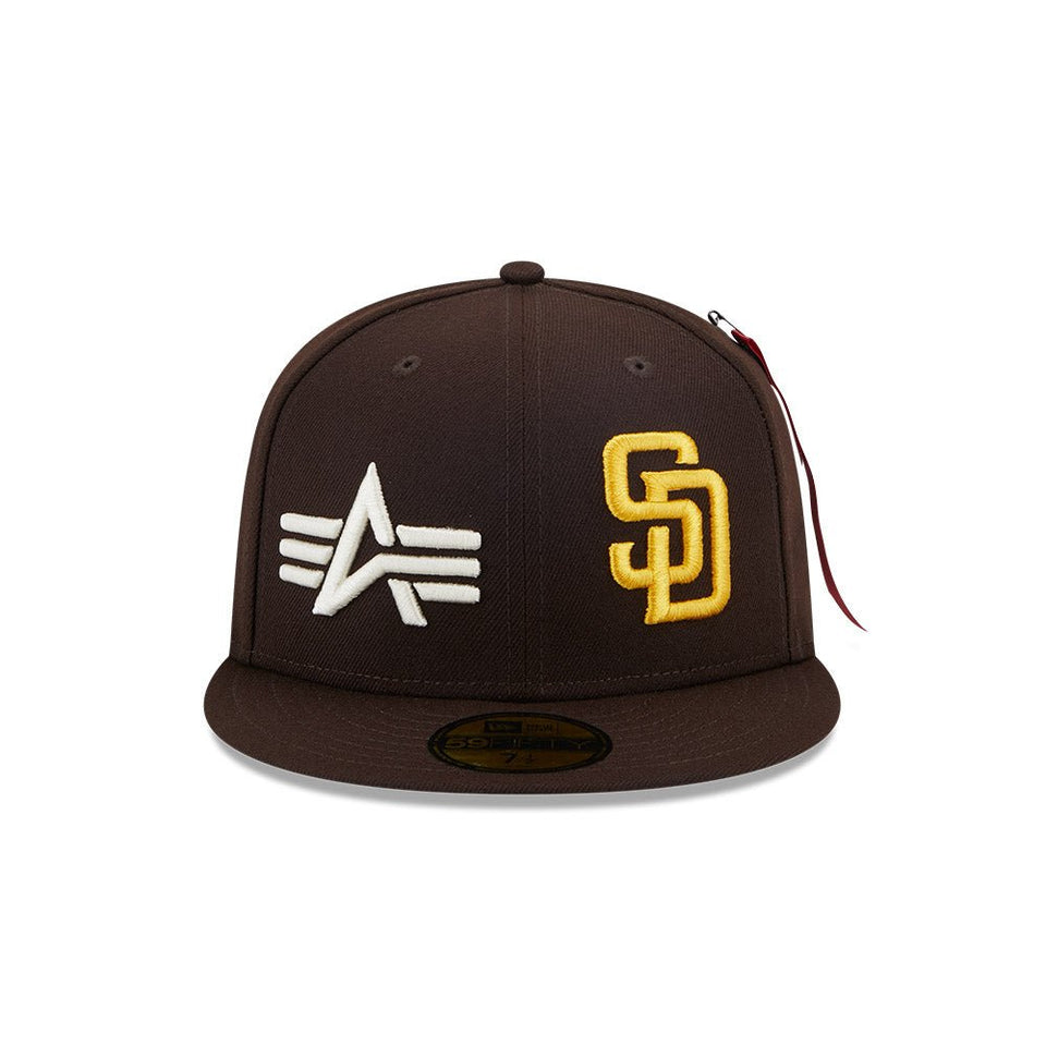 59FIFTY Alpha Industries x MLB サンディエゴ・パドレス ブラウン グレーアンダーバイザー - 13497937-700 | NEW ERA ニューエラ公式オンラインストア