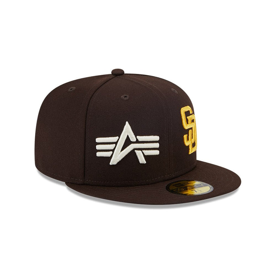 59FIFTY Alpha Industries x MLB サンディエゴ・パドレス ブラウン グレーアンダーバイザー - 13497937-700 | NEW ERA ニューエラ公式オンラインストア