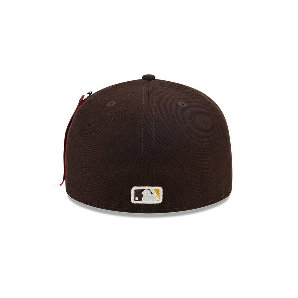 59FIFTY Alpha Industries x MLB サンディエゴ・パドレス ブラウン グレーアンダーバイザー - 13497937-700 | NEW ERA ニューエラ公式オンラインストア