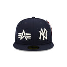 59FIFTY Alpha Industries x MLB ニューヨーク・ヤンキース ネイビー グレーアンダーバイザー - 13497938-700 | NEW ERA ニューエラ公式オンラインストア
