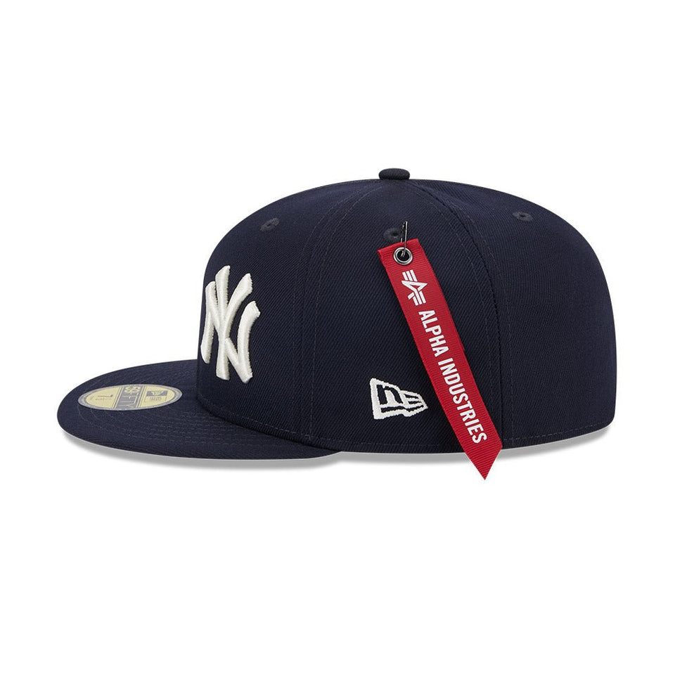 59FIFTY Alpha Industries x MLB ニューヨーク・ヤンキース ネイビー グレーアンダーバイザー