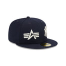 59FIFTY Alpha Industries x MLB ニューヨーク・ヤンキース ネイビー グレーアンダーバイザー - 13497938-700 | NEW ERA ニューエラ公式オンラインストア