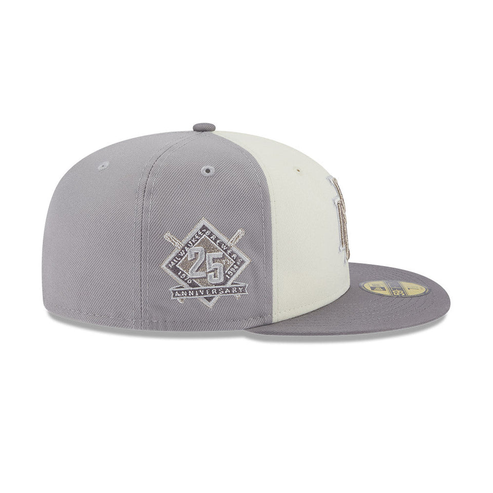 59FIFTY クーパーズタウン Anniversary ミルウォーキー・ブリュワーズ グレー グレーアンダーバイザー - 13542633-700 | NEW ERA ニューエラ公式オンラインストア