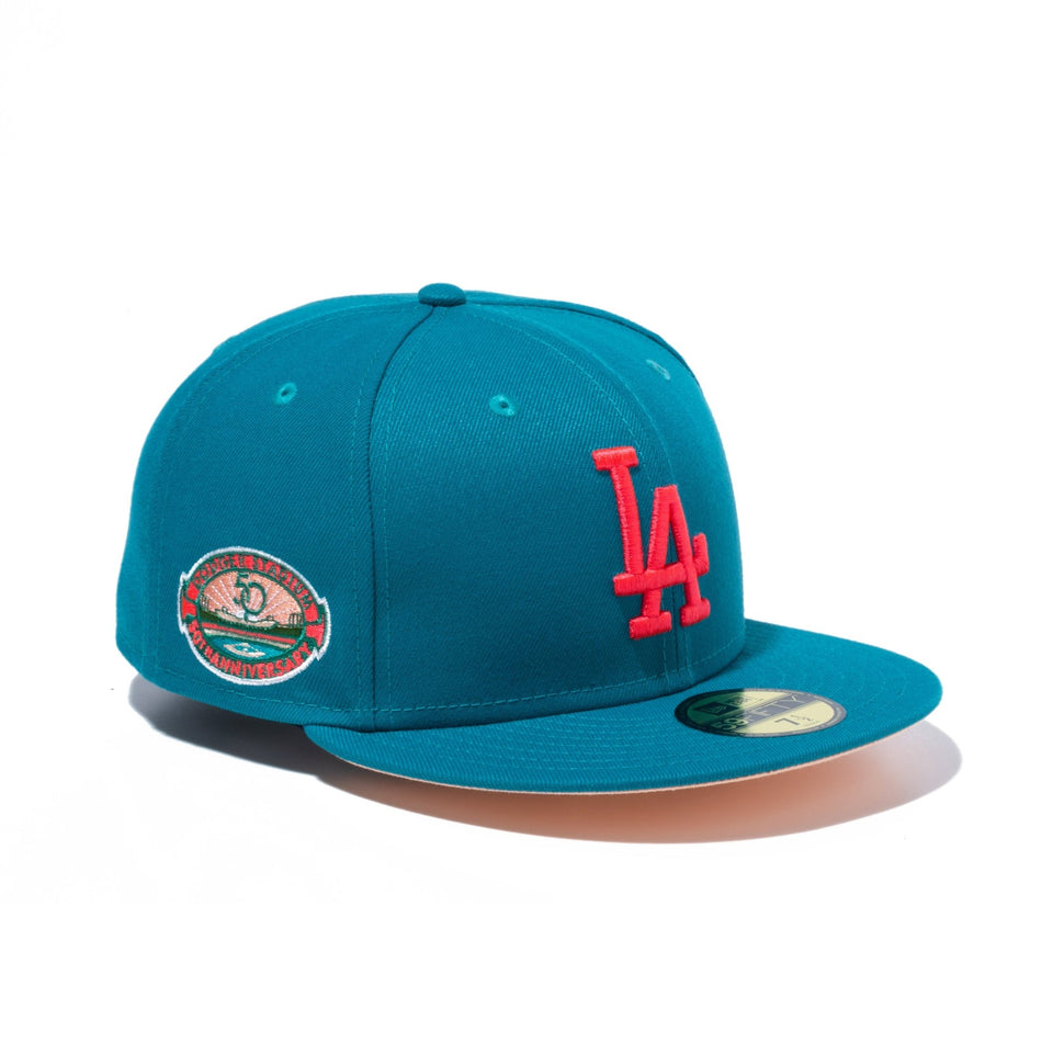 59FIFTY Badlands ロサンゼルス・ドジャース クーパーズタウン アクア サーモンピンクアンダーバイザー - 13570741-700 | NEW ERA ニューエラ公式オンラインストア