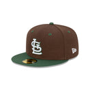 59FIFTY Beef and Broccoli ビーフアンドブロッコリー セントルイス・カージナルス ブラウン グリーンバイザー - 13518102-700 | NEW ERA ニューエラ公式オンラインストア