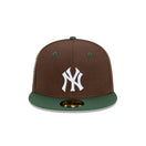 59FIFTY Beef and Broccoli ビーフアンドブロッコリー ニューヨーク・ヤンキース ブラウン グリーンバイザー - 13518104-700 | NEW ERA ニューエラ公式オンラインストア