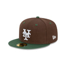 59FIFTY Beef and Broccoli ビーフアンドブロッコリー ニューヨーク・メッツ ブラウン グリーンバイザー - 13518105-700 | NEW ERA ニューエラ公式オンラインストア