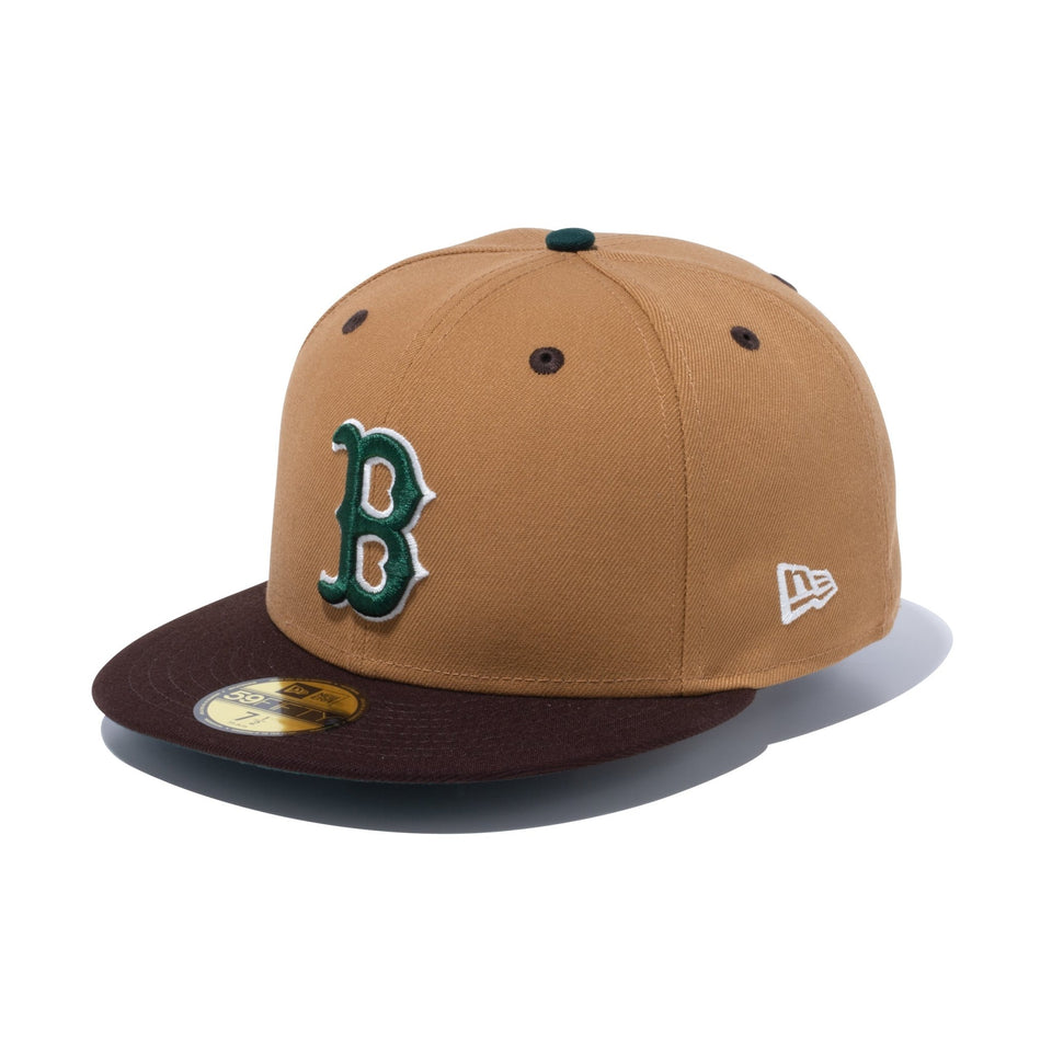 59FIFTY Beef and Broccoli ボストン・レッドソックス ウィート バーントウッドバイザー - 13750725-700 | NEW ERA ニューエラ公式オンラインストア