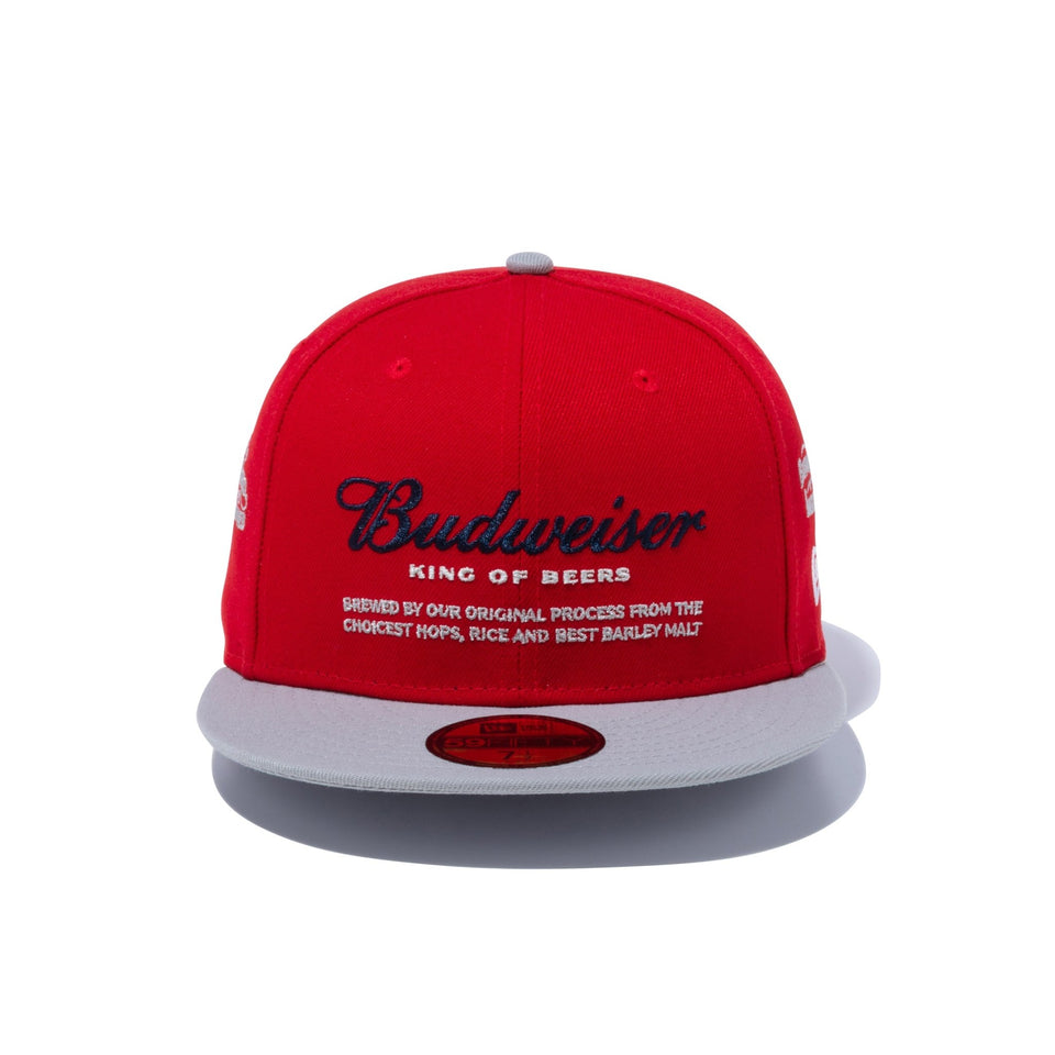 59FIFTY Budweiser バドワイザー ラベルロゴ スカーレット - 13534564-700 | NEW ERA ニューエラ公式オンラインストア