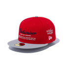 59FIFTY Budweiser バドワイザー ラベルロゴ スカーレット - 13534564-700 | NEW ERA ニューエラ公式オンラインストア