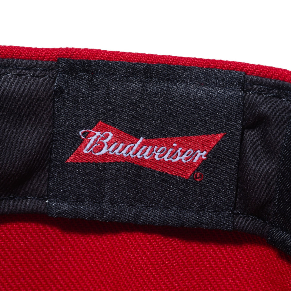 59FIFTY Budweiser バドワイザー ラベルロゴ スカーレット - 13534564-700 | NEW ERA ニューエラ公式オンラインストア
