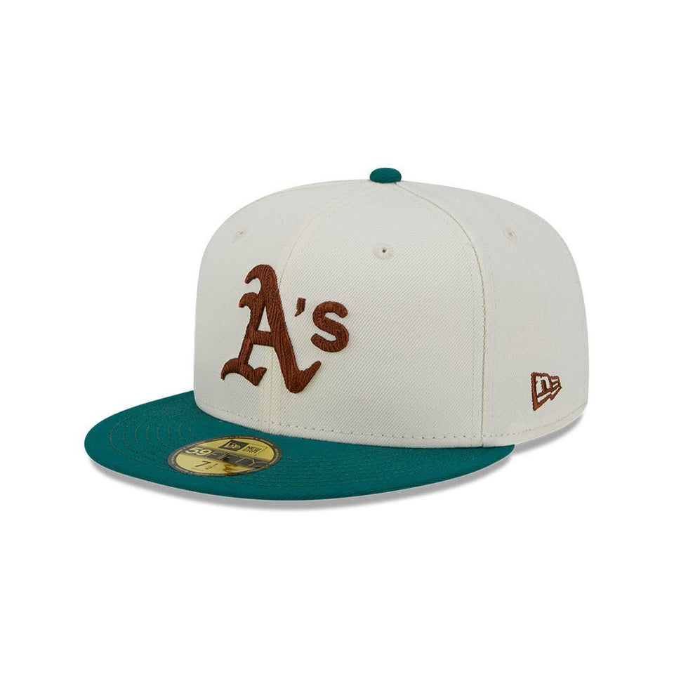 59FIFTY Camp オークランド・アスレチックス クロームホワイト グレーアンダーバイザー - 13743535-700 | NEW ERA ニューエラ公式オンラインストア