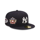 59FIFTY Cooperstown Multi Patch ニューヨーク・ヤンキース ネイビー グレーアンダーバイザー - 13699595-700 | NEW ERA ニューエラ公式オンラインストア