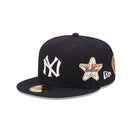 59FIFTY Cooperstown Multi Patch ニューヨーク・ヤンキース ネイビー グレーアンダーバイザー - 13699595-700 | NEW ERA ニューエラ公式オンラインストア