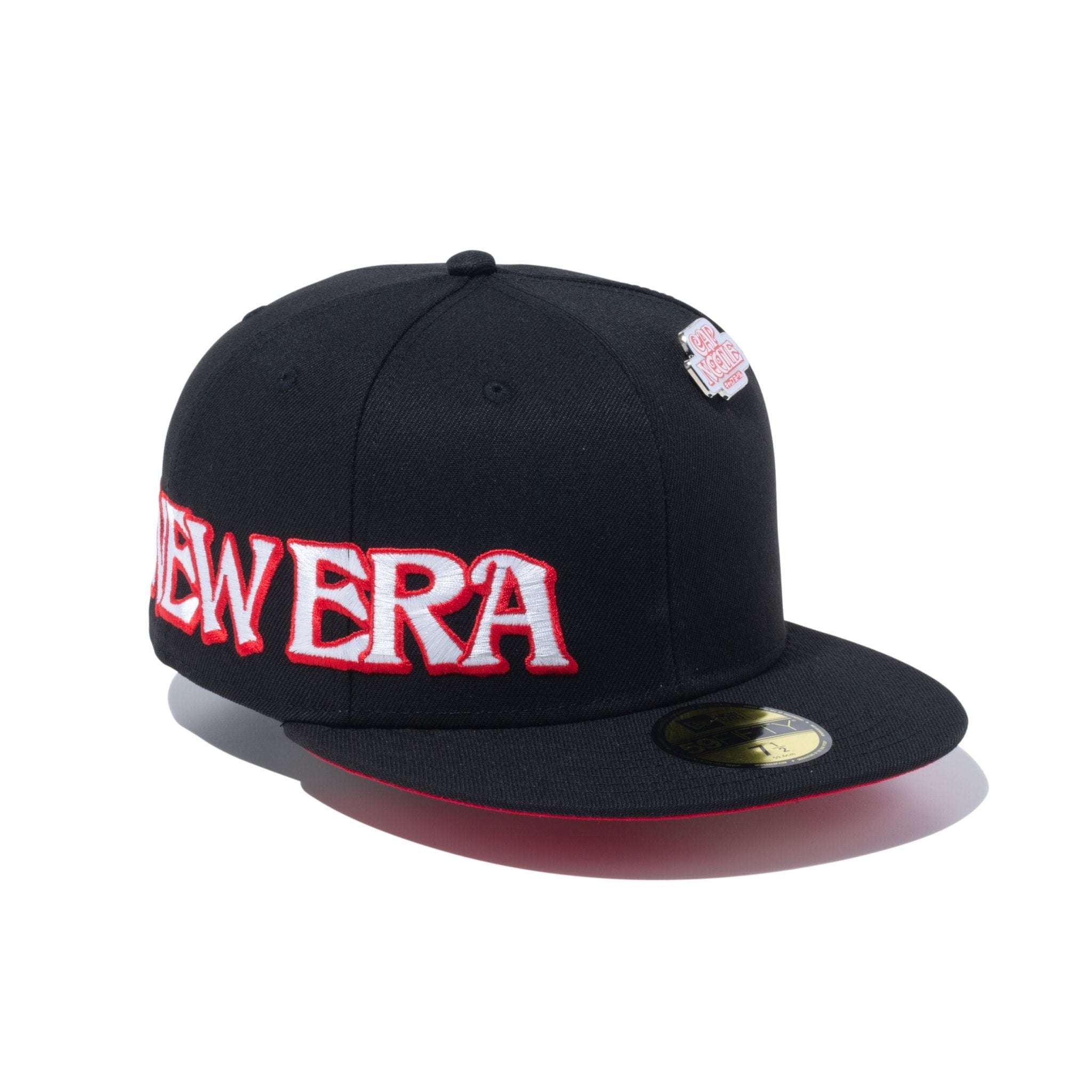 ニューエラ カップヌードル キャップ ピンズ付59fifty　7 1/2 59FIFTY CUP NOODLE カップヌードル CAP NOODLE ブラック