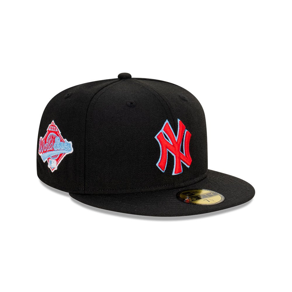 59FIFTY Digital Color ニューヨーク・ヤンキース ブラック × レッド / スカイブルー | ニューエラオンラインストア