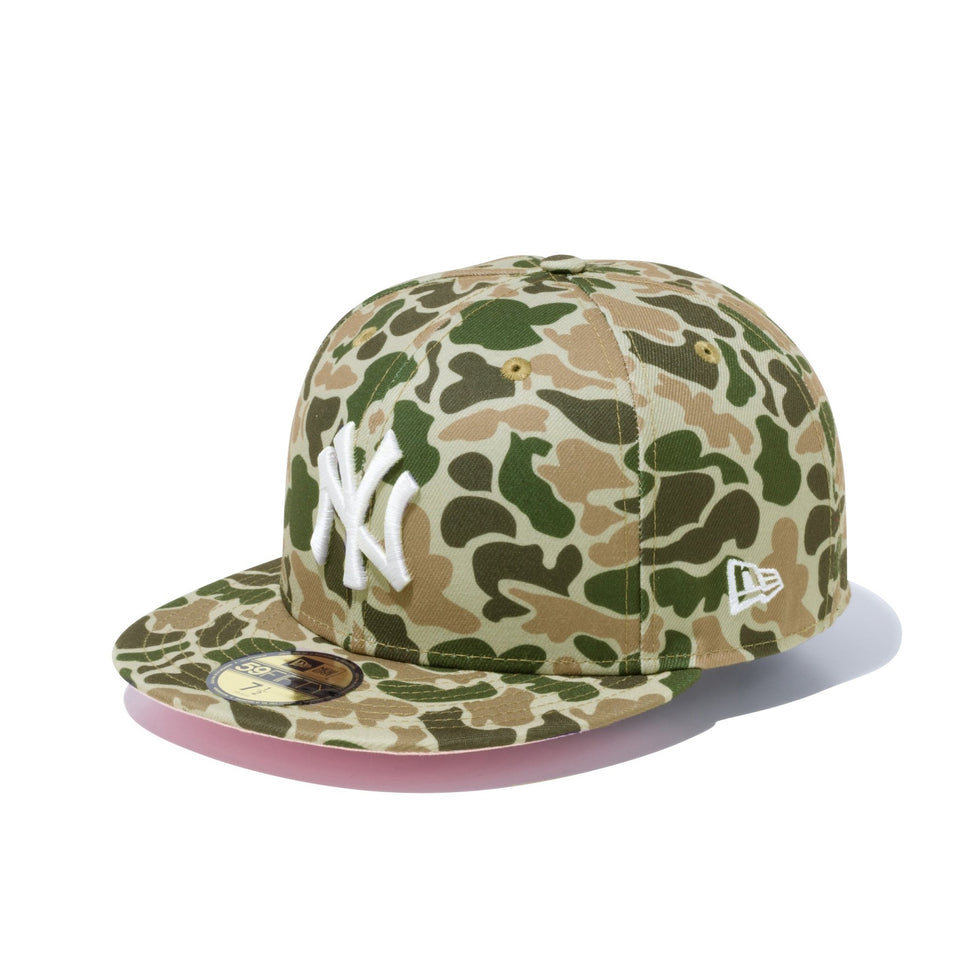 59FIFTY Duck Camo ダックカモ ニューヨーク・ヤンキース ピンクアンダーバイザー - 12850087-700 | NEW ERA ニューエラ公式オンラインストア