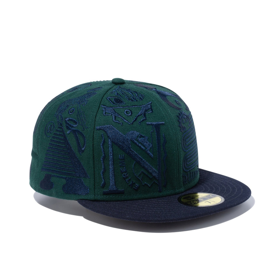 59FIFTY ERIC ELMS エリック・エルムズ アートワーク ダークグリーン ネイビーバイザー - 13071838-700 | NEW ERA ニューエラ公式オンラインストア