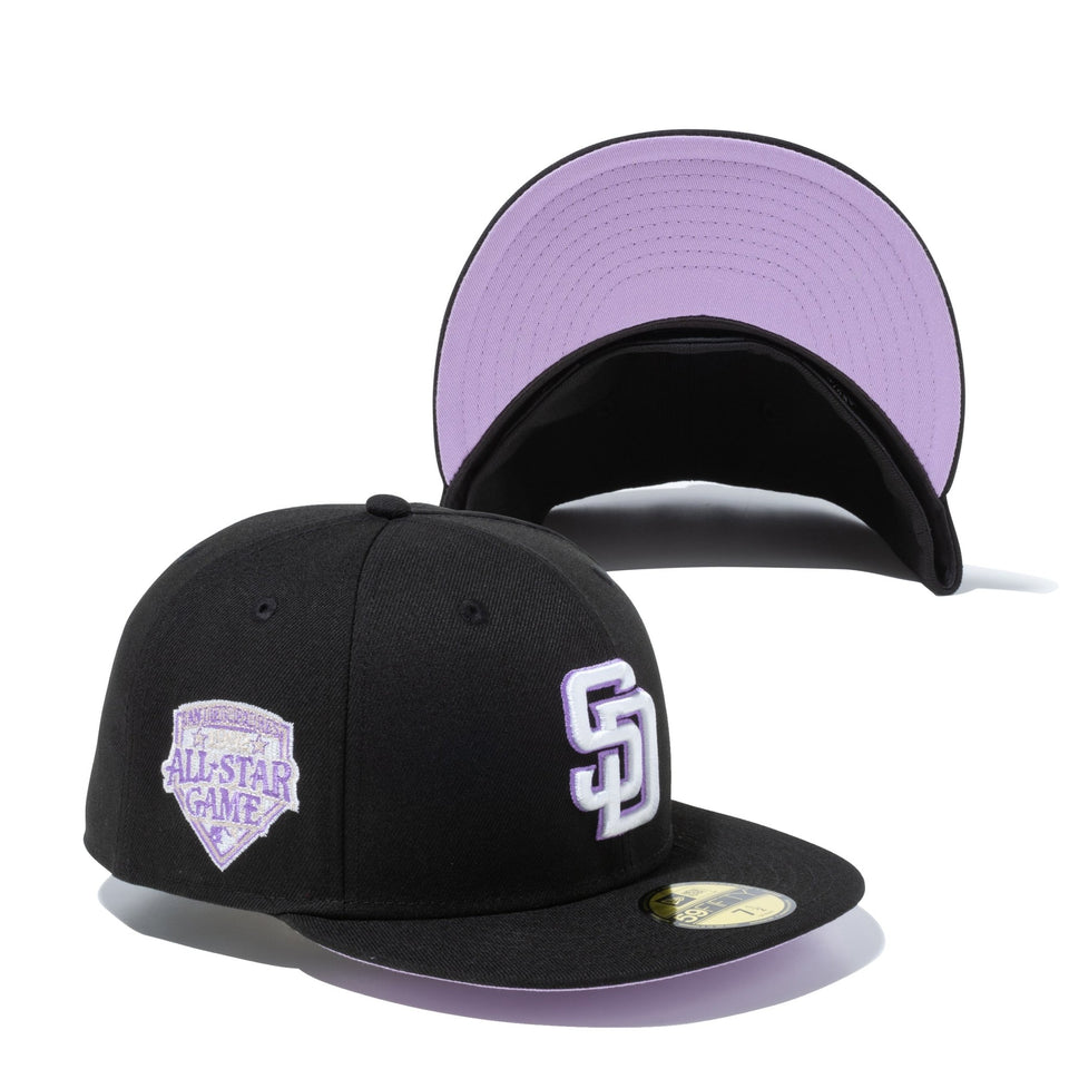 59FIFTY Gelato サンディエゴ・パドレス ブラック ライトパープル 