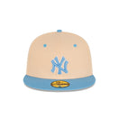 59FIFTY Ice Latte ニューヨーク・ヤンキース モカ グレーアンダーバイザー - 13731695-700 | NEW ERA ニューエラ公式オンラインストア