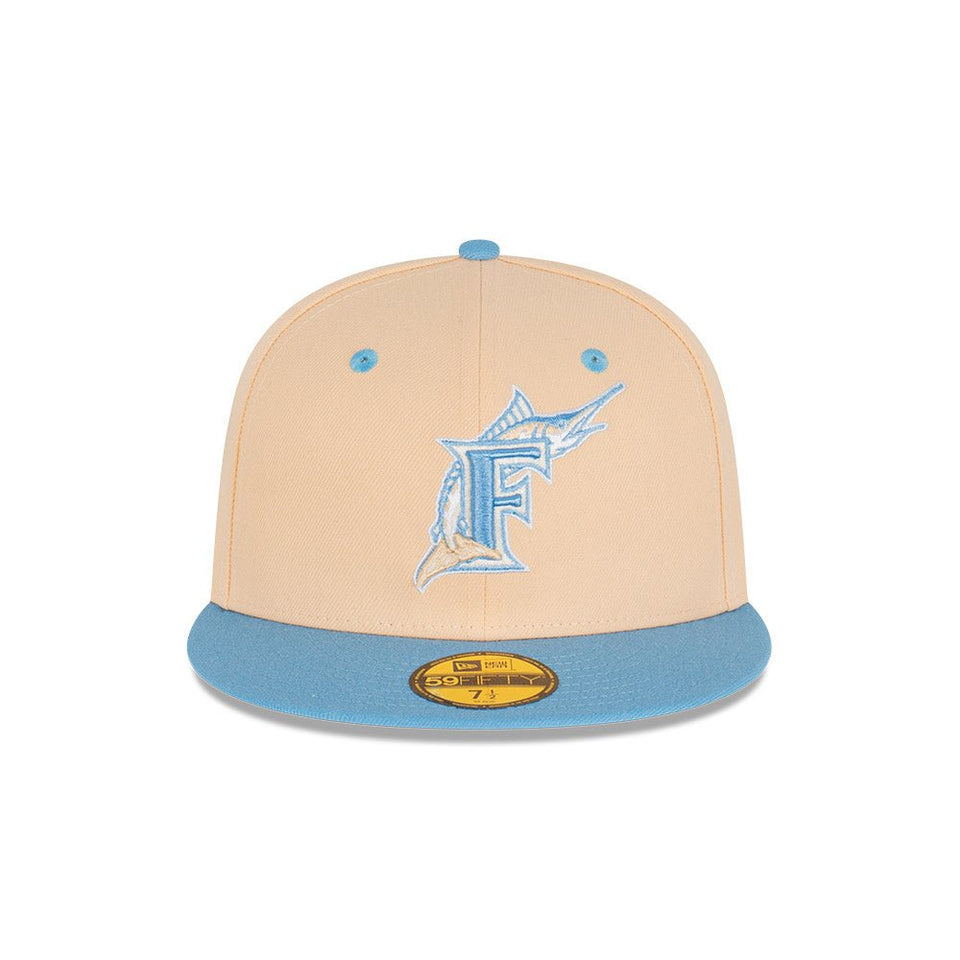 59FIFTY Ice Latte フロリダ・マーリンズ モカ グレーアンダーバイザー - 13731697-700 | NEW ERA ニューエラ公式オンラインストア