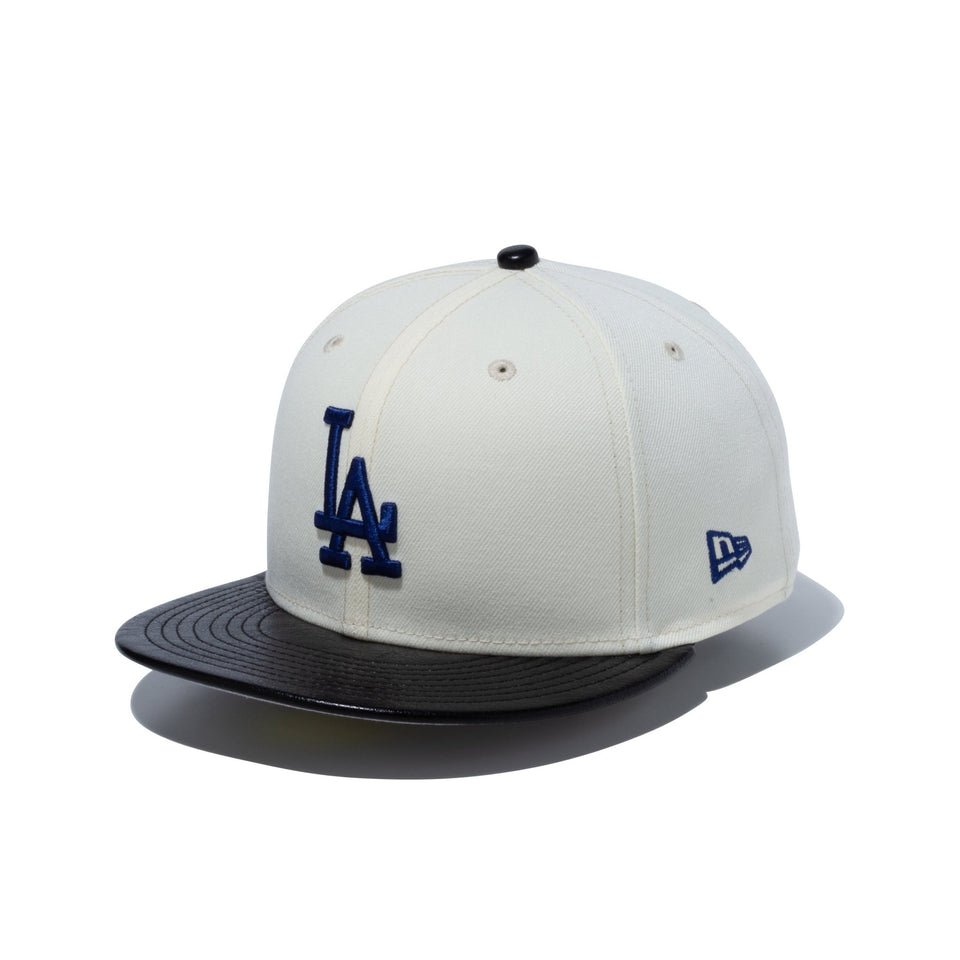 59FIFTY Leather Visor ロサンゼルス・ドジャース クロームホワイト ブラックレザー - 14132562-700 | NEW ERA ニューエラ公式オンラインストア