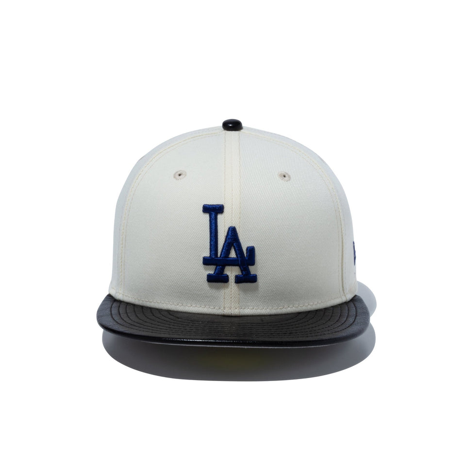 59FIFTY Leather Visor ロサンゼルス・ドジャース クロームホワイト ブラックレザー - 14132562-700 | NEW ERA ニューエラ公式オンラインストア