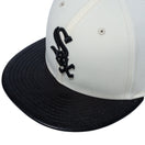 59FIFTY Leather Visor シカゴ・ホワイトソックス クロームホワイト ブラックレザー - 14132563-700 | NEW ERA ニューエラ公式オンラインストア