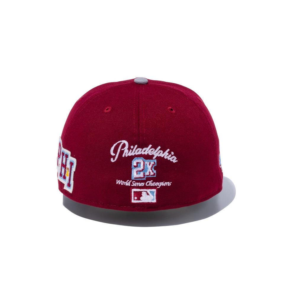 59FIFTY Letterman フィラデルフィア・フィリーズ ワインレッド - 13470198-700 | NEW ERA ニューエラ公式オンラインストア