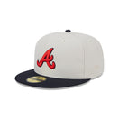 59FIFTY Logo Select アトランタ・ブレーブス ストーン グレーアンダーバイザー - 13555030-700 | NEW ERA ニューエラ公式オンラインストア