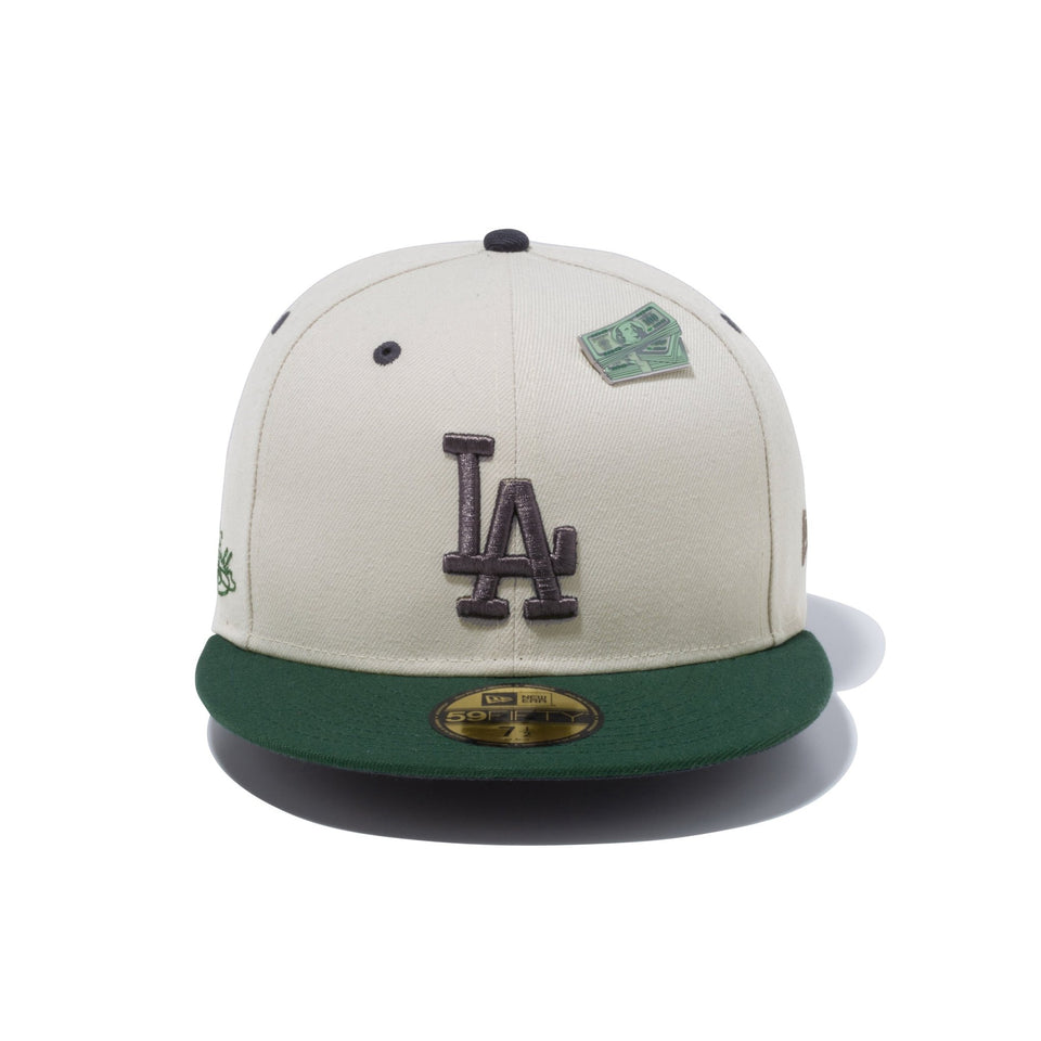 59FIFTY Make it Rain ロサンゼルス・ドジャース ストーン ダークグリーンバイザー - 13751145-700 | NEW ERA ニューエラ公式オンラインストア