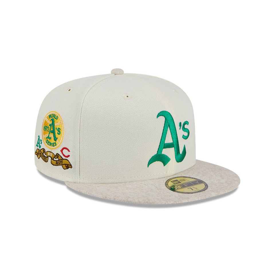 59FIFTY Match Up オークランド・アスレチックス クロームホワイト ウールバイザー - 13944263-700 | NEW ERA ニューエラ公式オンラインストア