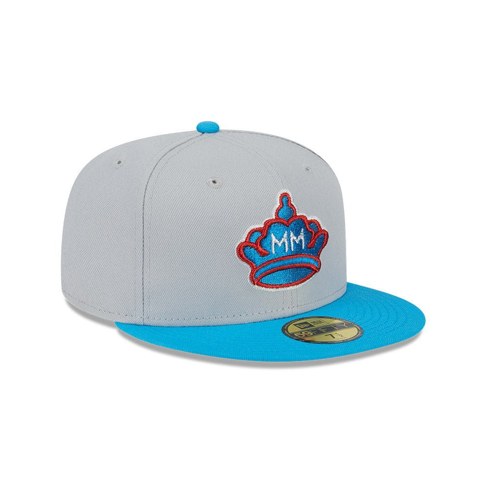 【公式】 59FIFTY Metallic City マイアミ・マーリンズ グレー 帽子