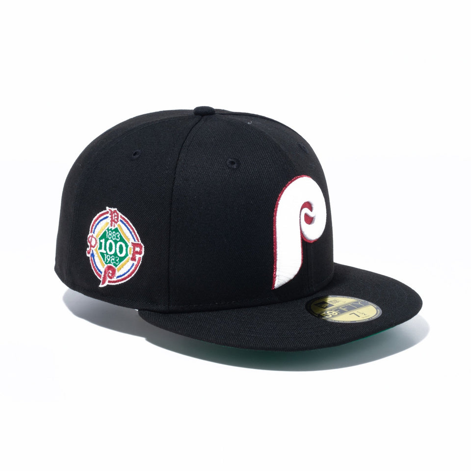 59FIFTY Metallic Logo フィラデルフィア・フィリーズ ブラック ケリーグリーンアンダーバイザー - 13534740-700 | NEW ERA ニューエラ公式オンラインストア