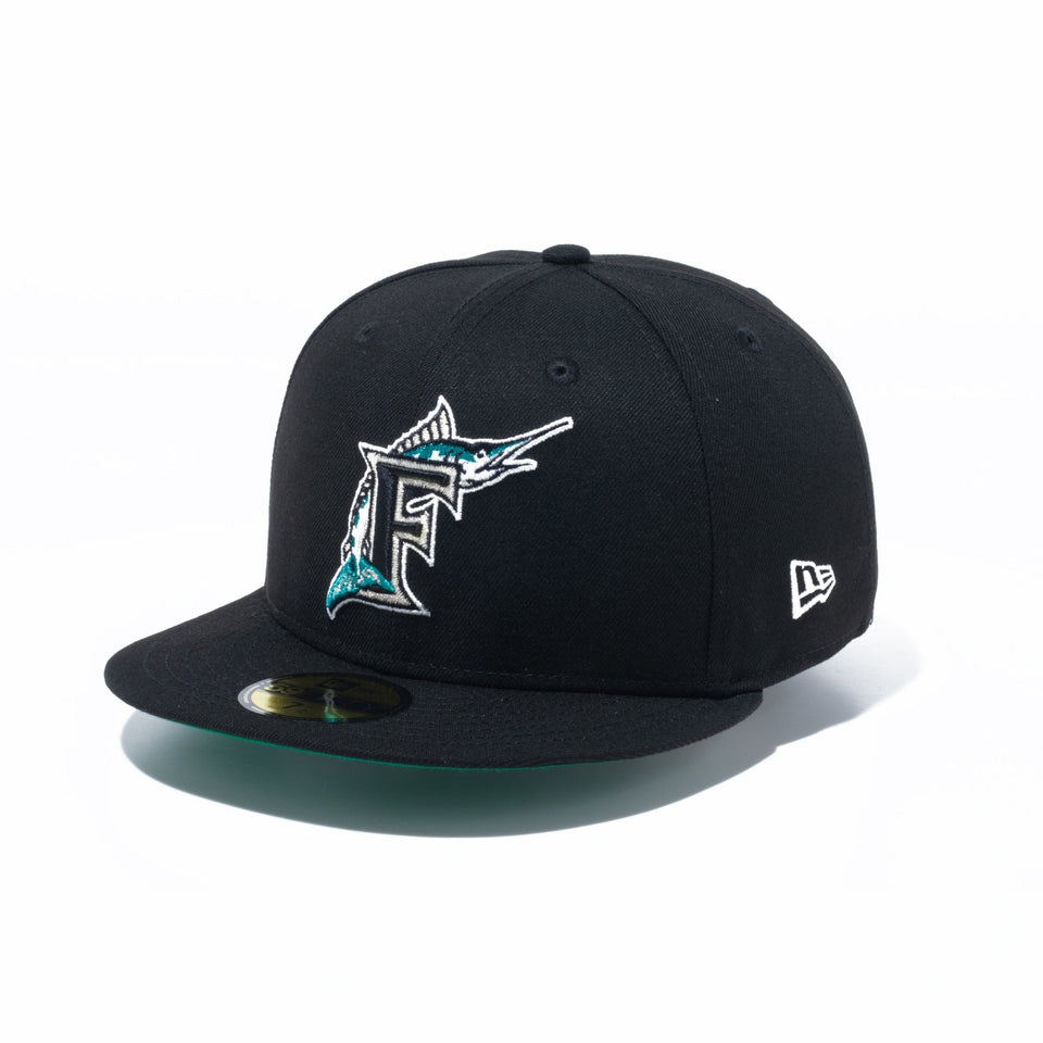 59FIFTY Metallic Logo フロリダ・マーリンズ ブラック ケリーグリーンアンダーバイザー - 13534744-700 | NEW ERA ニューエラ公式オンラインストア