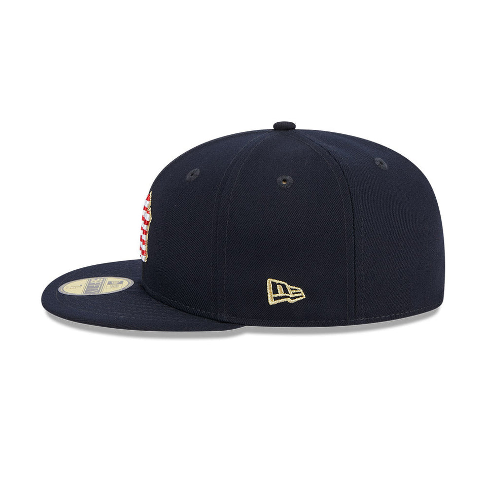 59FIFTY オーセンティック MLB 4th of July ニューヨーク・ヤンキース ネイビー グレーアンダーバイザー